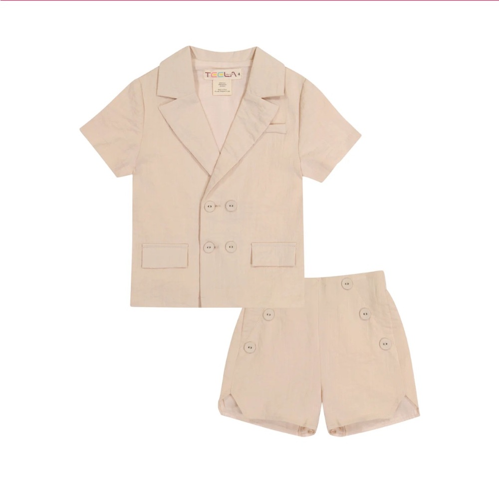Teela Toddler linen like boys suit